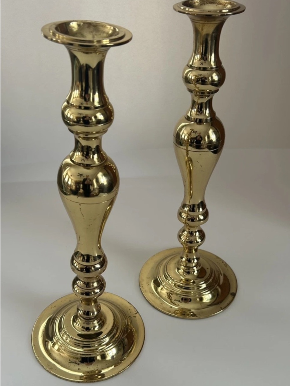 Baldwin Brass Vintage Candlestick pair  15”